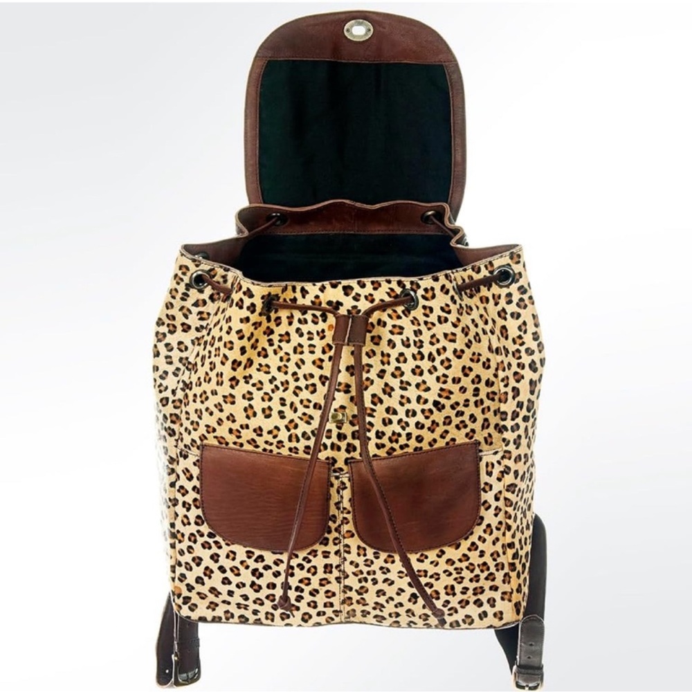 American Darling Leopard Print Drawstring Backpac… - image 3